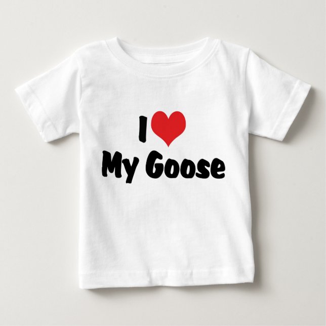 Ich Liebe höre meine Gans - Vogel Lover Baby T-shirt (Vorderseite)