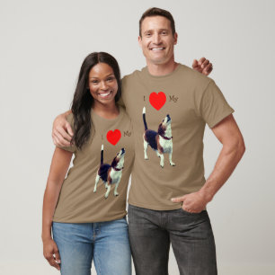 Ich Liebe höre meinen Beagle Hund T-Shirt