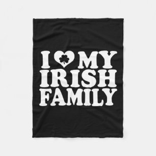 Ich Liebe Höre meinen irischen St. Patricks-Famili Fleecedecke