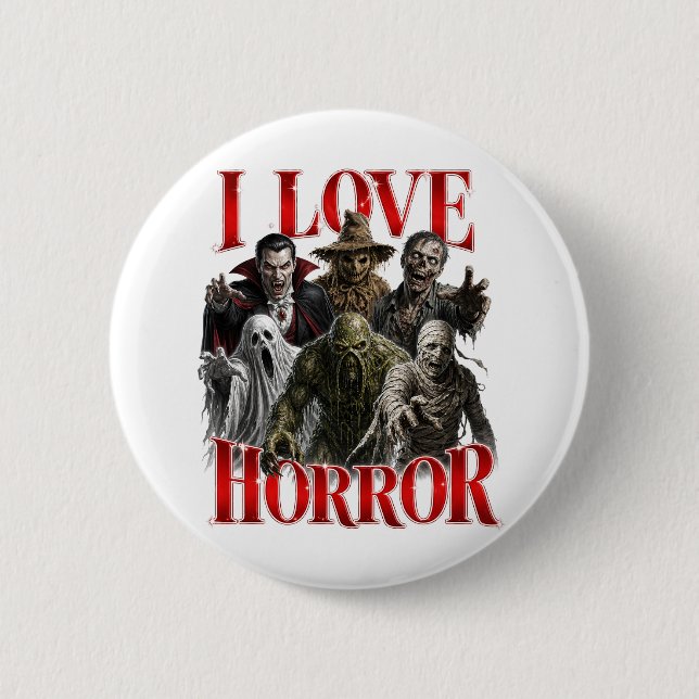 Ich liebe Horror Button (Vorderseite)
