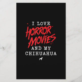 Ich Liebe Horror-Filme und mein Hundebesitzer von  Briefpapier