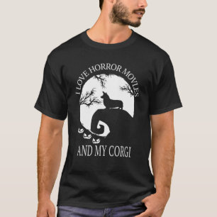 Ich Liebe Horror-Filme und meine Corgi Funny Corgi T-Shirt