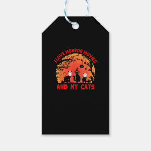 Ich Liebe Horror-Filme und meine Katzen Kätzchen B Geschenkanhänger