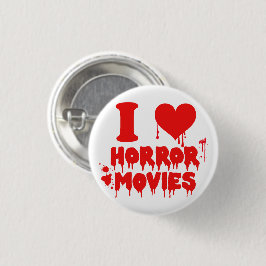 Ich Liebe Horror Movies Bloody Halloween Button