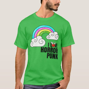 Ich liebe Horror-Punk s Regenbogen Lustiger Horror T-Shirt