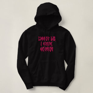 Ich liebe Horror (rosa Text) Hoodie