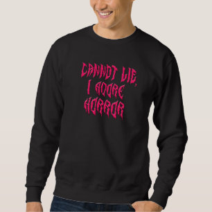 Ich liebe Horror (roter Text) Sweatshirt