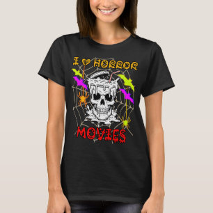 ICH LIEBE HORRORFILME Schwarz T-Shirt