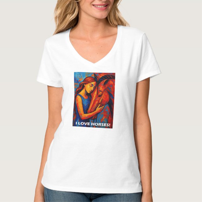 ICH LIEBE HORSES! T-Shirt (Vorderseite)