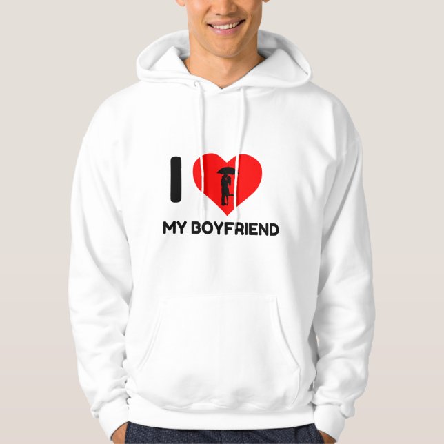 ICH LIEBE HÖRT MEIN BOYFRIEND HOODIE (Vorderseite)