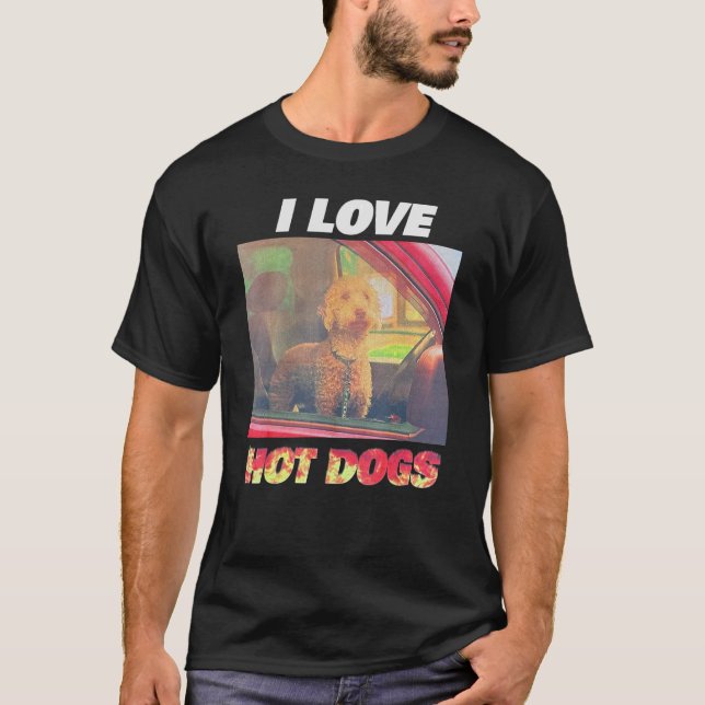 Ich liebe Hot Dogs T-Shirt (Vorderseite)