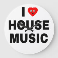ICH LIEBE HOUSE MUSIC SCHWARZE SCHRIFT WEISER HINT