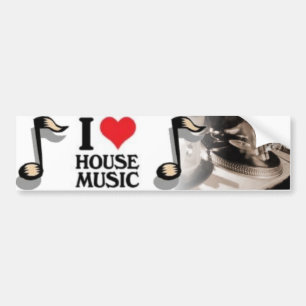 Ich liebe Housemusik Autoaufkleber