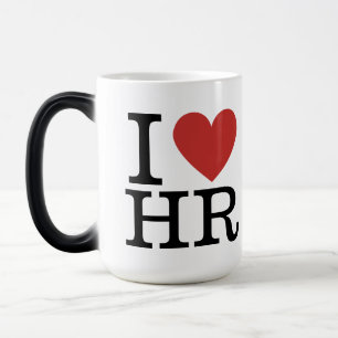 Ich ❤️ Liebe HR Morphing Tasse - für Personalabtei