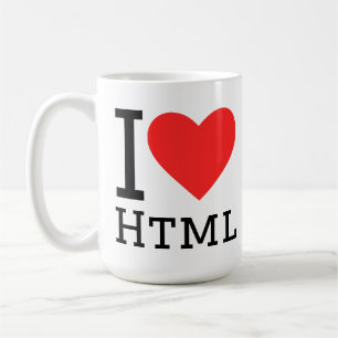 Ich liebe HTML Kaffeetasse