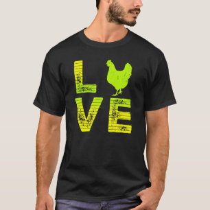 Ich liebe Hühner Farm Hühner liebende Jungen Mädch T-Shirt