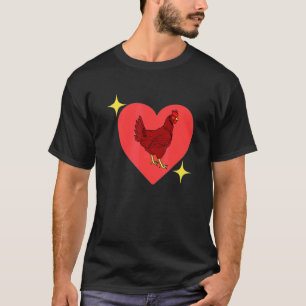 Ich liebe Hühner und Küken Herz Bauernhof Tier für T-Shirt
