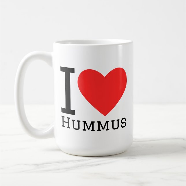 Ich liebe Hummus Kaffeetasse (Links)