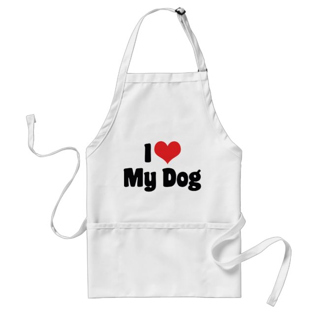 Ich Liebe Hund - Hund Lover Schürze (Vorne)