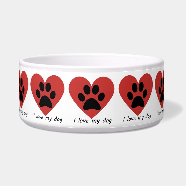 Ich liebe Hund Napf (Vorderseite)