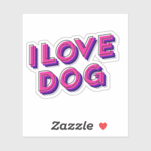 Ich liebe Hunde Aufkleber