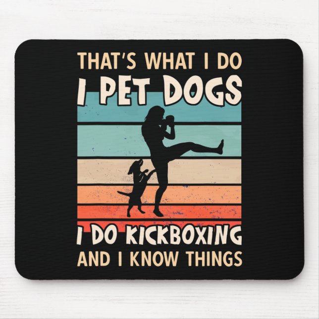 Ich liebe Hunde, ich mache Kickboxen Designs - Fra Mousepad (Vorne)