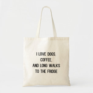 Ich Liebe Hunde Kaffee und lange Spaziergänge zum Tragetasche