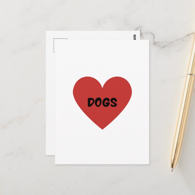 Ich liebe Hunde Karte (Vorderseite/Rückseite Beispiel)