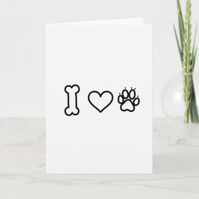 Ich liebe Hunde Karte (Vorderseite)