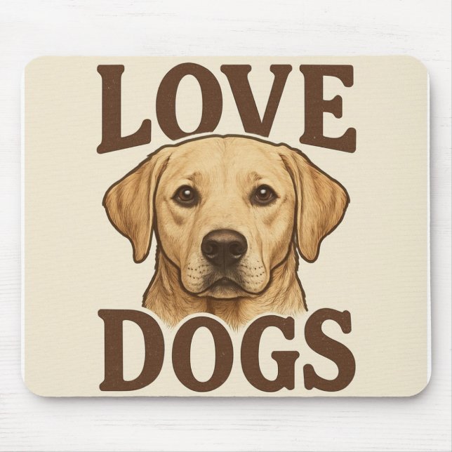 Ich liebe Hunde-Mauspad Mousepad (Vorne)