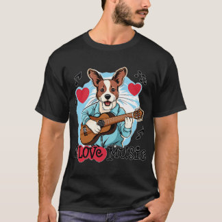 Ich liebe Hundemusik T-Shirt