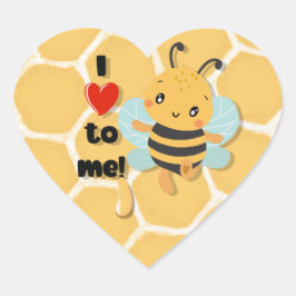 Ich Liebe, ich zu sein! Herz-Aufkleber