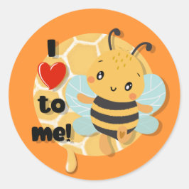 Ich Liebe, ich zu sein! Runder Aufkleber