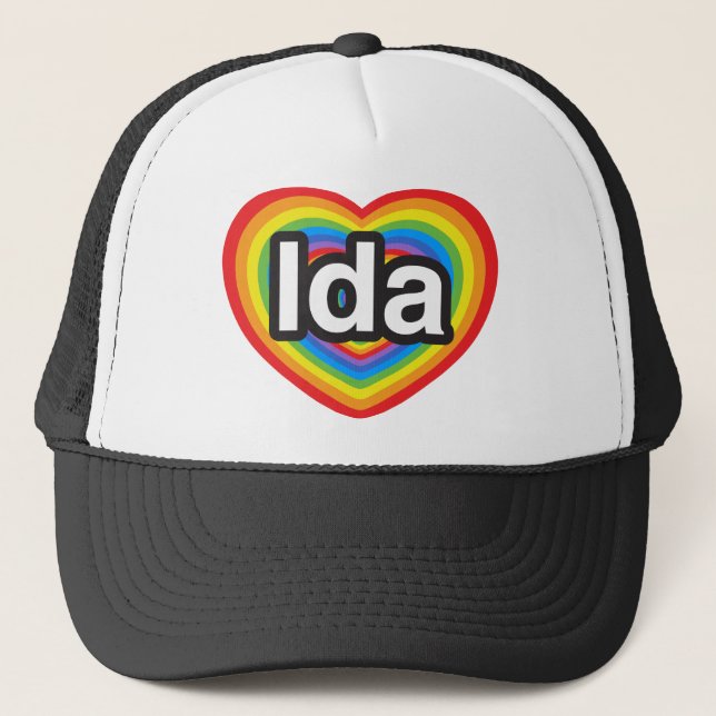 Ich Liebe Ida. Ich Liebe dir Ida. Herz Truckerkappe (Vorderseite)
