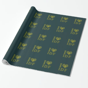 Ich liebe IDF - Israelische Verteidigungsstreitkrä Geschenkpapier