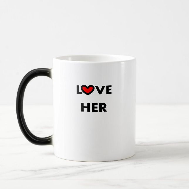 Ich Liebe ihn und Liebe ihre Tasse Rotes Herz (Links)