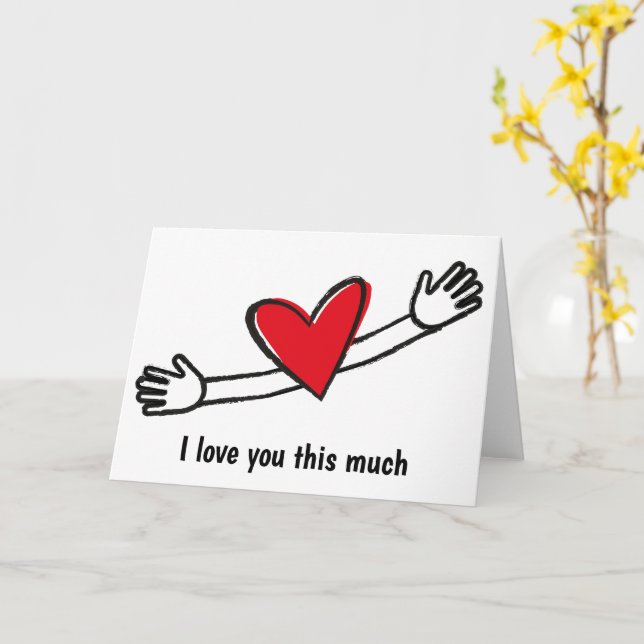 Ich Liebe Ihnen dieses viel rote Herz Karte (Gelbe Blume)