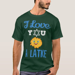 Ich Liebe Ihnen ein Latke Funny jwish Holiday Hanu T-Shirt