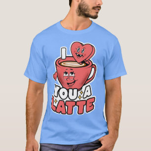 Ich Liebe Ihnen ein Latte-Kaffee-Herz Latte Niedli T-Shirt