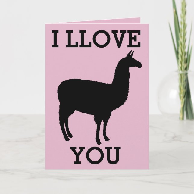 ICH LIEBE IHNEN LLAMA-KARTEN KARTE (Vorderseite)