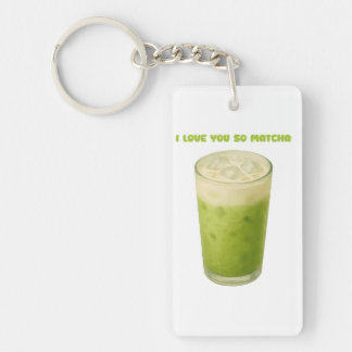 ICH LIEBE IHNEN SO MATCHA, MATCHA GREEN TEA-LIEBE SCHLÜSSELANHÄNGER