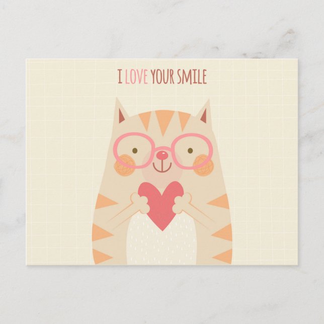 Ich Liebe Ihr Lächeln Postkarte (Vorderseite)