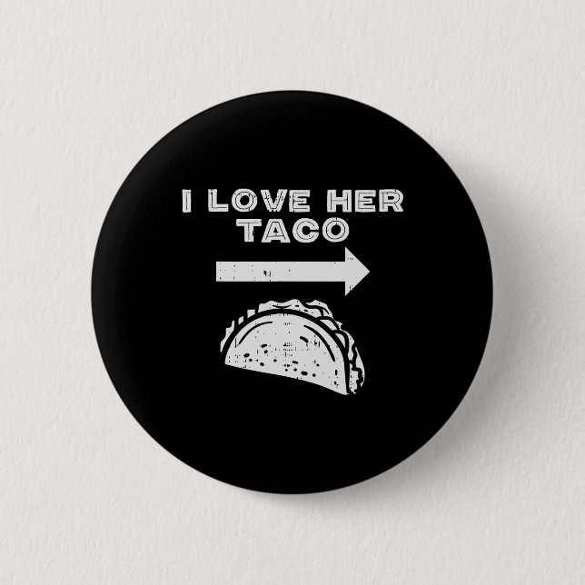 Ich Liebe ihr Taco Matching Couple Cinco De Mayo M Button (Vorderseite)