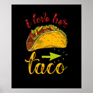 Ich Liebe ihr Taco Matching Couple Cinco De Mayo Poster