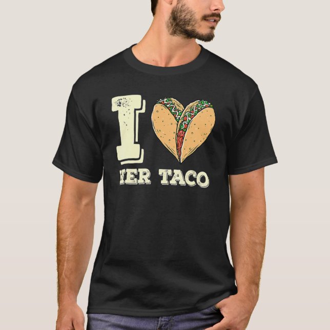 Ich Liebe ihr Taco Matching Couple Cinco De Mayo R T-Shirt (Vorderseite)
