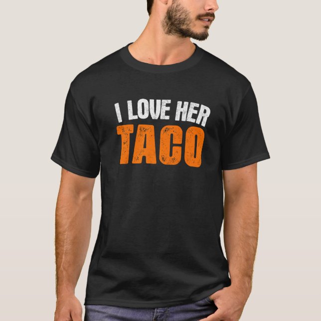 Ich Liebe ihr Taco-Paar passend Halloween-Kostüm T-Shirt (Vorderseite)