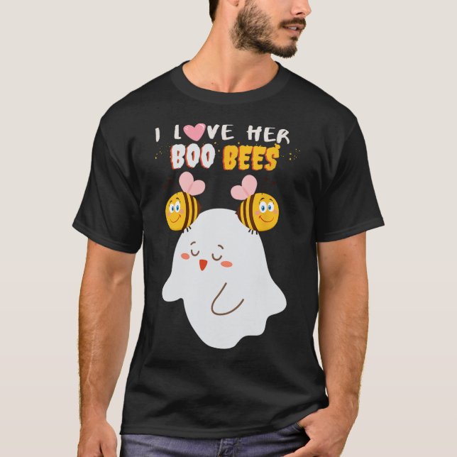 Ich Liebe Ihre Boo Bees Funny Halloween Couple Hus T-Shirt (Vorderseite)