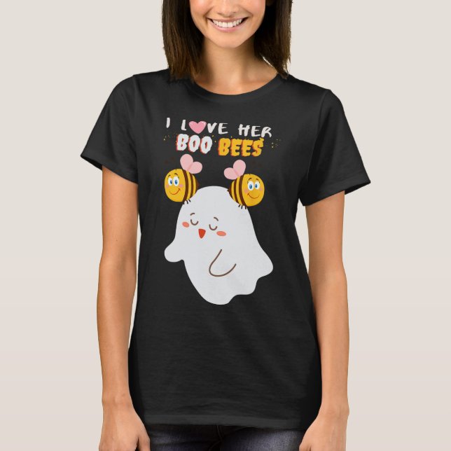 Ich Liebe Ihre Boo Bees Funny Halloween Couple Hus T-Shirt (Vorderseite)