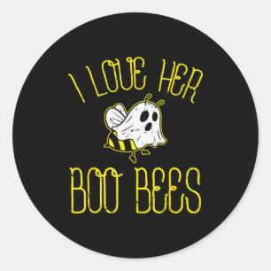 Ich liebe ihre Boo Bees Paare Halloween Erwachsene Runder Aufkleber