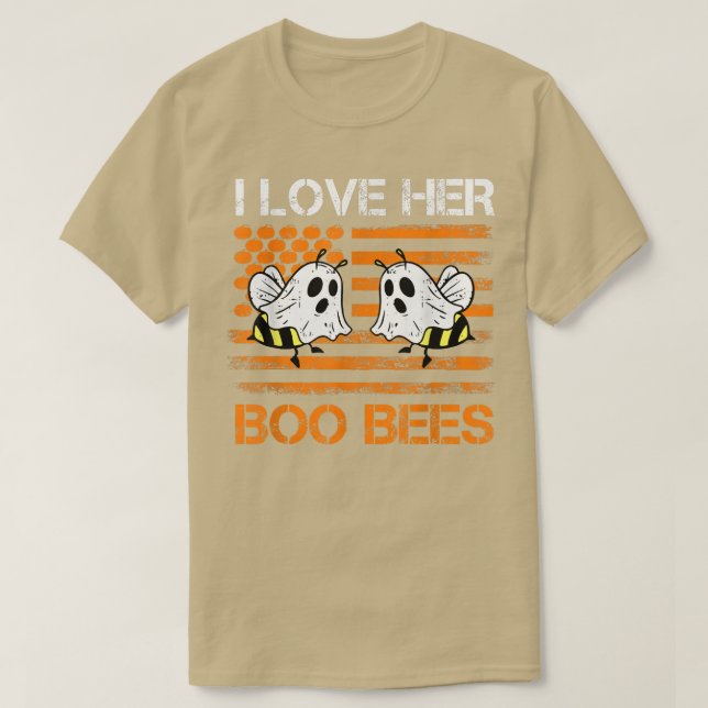Ich Liebe Ihre Boo Bees Paare Halloween Kostüm USA T-Shirt (Design vorne)